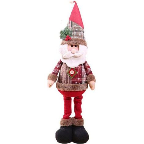 Décoration De Noël - Père Noël En Peluche - Hauteur Réglable - Pour Arbre De Noël Et Intérieur - 1 Pièce (1/5)