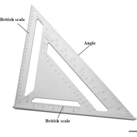 Équerre De Charpentier - Alliage D'aluminium - 30 Cm - Graduation Métrique - 1 Pièce (1/4)
