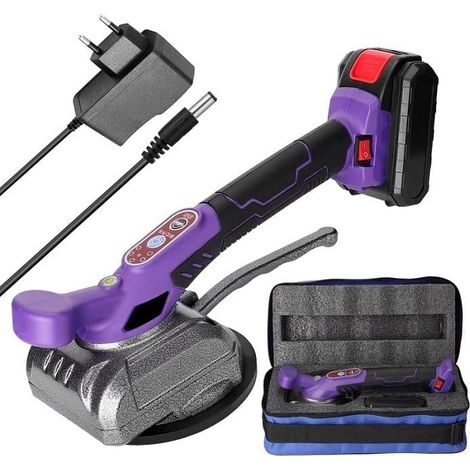 Fliesenrüttler, Fliesenrüttler, Fliesenverlegemaschine, 45 kg, Bodenverputzmaschine zum Fliesenlegen, automatisches Bodenrüttler-Nivellierwerkzeug + Akku (2 Akkus P