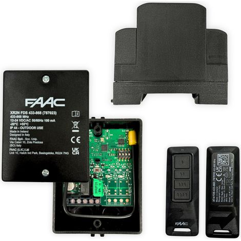 KIT RADIO XR2N FDS RECEPTEUR UNIVERSEL MODULAIRE 2 CANAUX FAAC - FAAC (1/2)