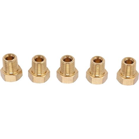 5 bouchons hexagonaux en laiton massif, filetage mâle 1/8 NPT, résistants à la corrosion, compatibles avec toutes les voitures