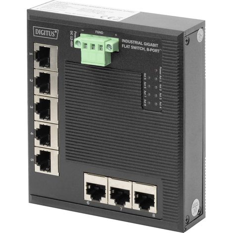 Commutateur Ethernet industriel Digitus DN-651127 8 ports 10 / 100 / 1000 MBit/s A439562 (1/4)