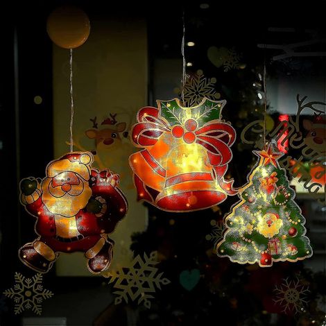 Weihnachtsbeleuchtung, 3-teiliges LED-Hängefenster-Lichterset (1/5)