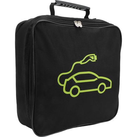 Jeffergarden Sac de transport pour voiture électrique, étanche et ignifuge, câble de charge, prise et sac de rangement pour coffre de voiture, camping-car, VTT