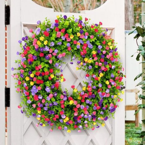 Guirlande Porte - Guirlande Artificielle Fleurs Printemps Eté - Décoration Intérieure Extérieure Porte Fenêtre Mur - 36 cm (1/5)
