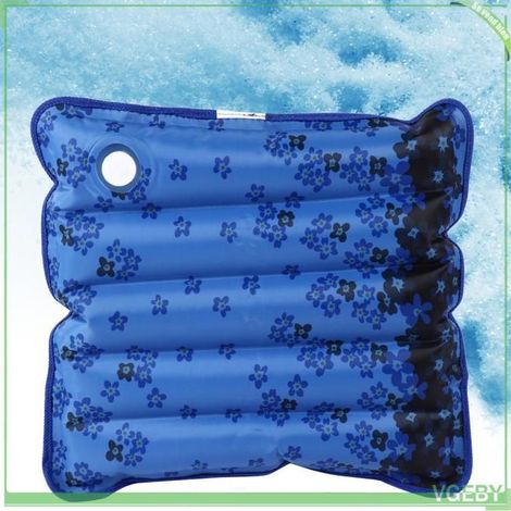 Coussin d'eau rafraîchissant - FAFEICY - Bleu foncé 36×36 cm - Imperméable épais - Multifonctionnel - Grand port d'injection