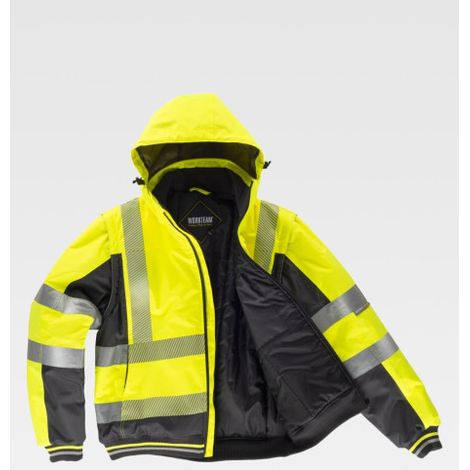 Piloto acolchada e impermeable en tejido Oxford C3535 WORKTEAM L Amarillo A.V.+Negro (1/5)