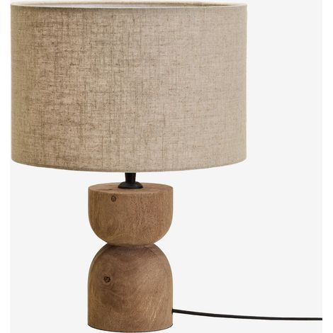 Lámpara de mesa en madera de mango Diniz SKLUM ↑18 cm