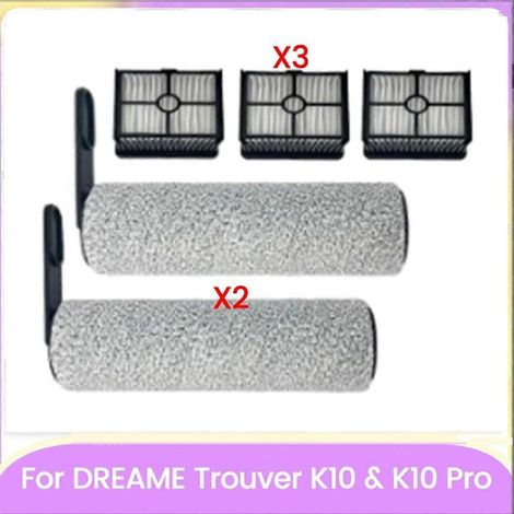 pièces pour aspirateurs Dreame Trouver K10 et K10 Pro : kit de brosse, rouleau et filtre pour un nettoyage amélioré. (1/5)