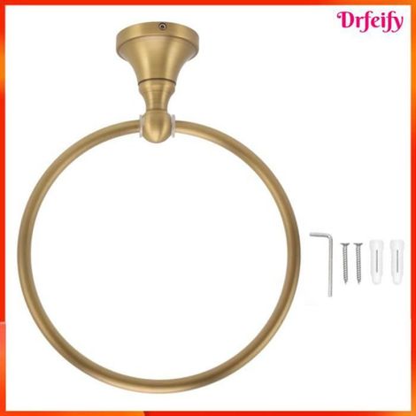 Anneau de serviette - - Anneau Laiton Antique - Finition durable anti-corrosion - Fixation murale facile (1/5)