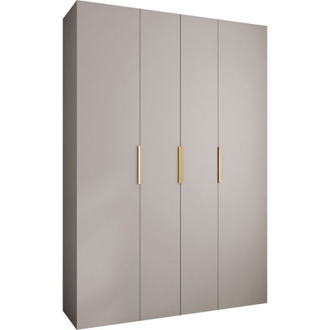 Armario Hartford 574, Dorado, 246x170x42cm, Puertas de armario: Con bisagras, Número de estantes: 12
