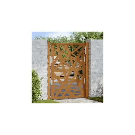 Porte de jardin acier résistant aux intempéries design lumière (1/5)