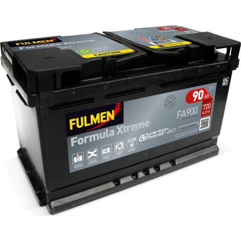 Batterie voiture 12V 90Ah FA900 – 720A de démarrage – Plomb Calcium sans entretien – Pour véhicules légers et bateaux – Fulmen (1/6)