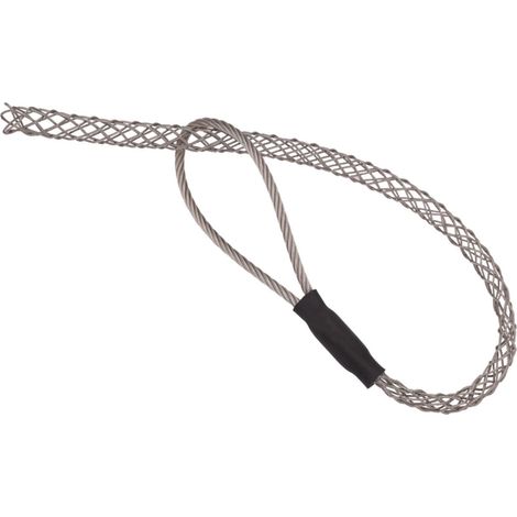Kit de chaussettes de prise de câble en acier galvanisé antidérapant, ensemble de lassos de prise de câble pour tuyau, fil, prise flexible avec œil en maille et corde noire (1/5)