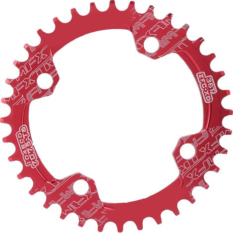 FMFXTR 104BCD Kettenblatt aus Aluminiumlegierung, 36 Zähne, für Mountainbikes, mit positiven und negativen Kettenblättern, Rot (1/5)