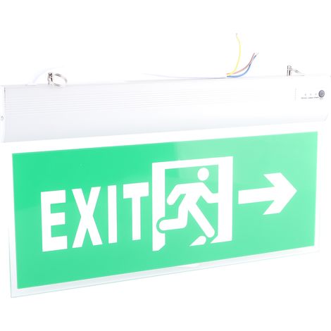 Panneau lumineux de sortie de secours à LED en acrylique 110-220 V, indicateur d'évacuation. (1/5)