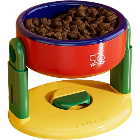 Gamelle surélevée pour chien avec ventouse, bol réglable en hauteur, petit modèle antidérapant pour repas et hydratation (1/5)