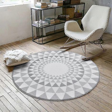 Tapis de bain rond 60x60cm antidérapant et doux pour salle de bain, chambre et salle de jeux (1/3)