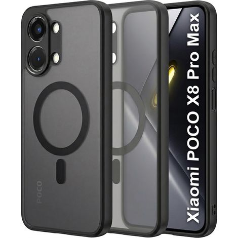 Custodia per Xiaomi Poco X8 Pro Max, per MagSafe, erbord Matt Case, nera (1/5)