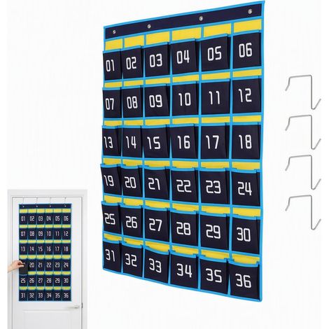 Sac de rangement mural numéroté pour téléphones, 36 poches (1/5)