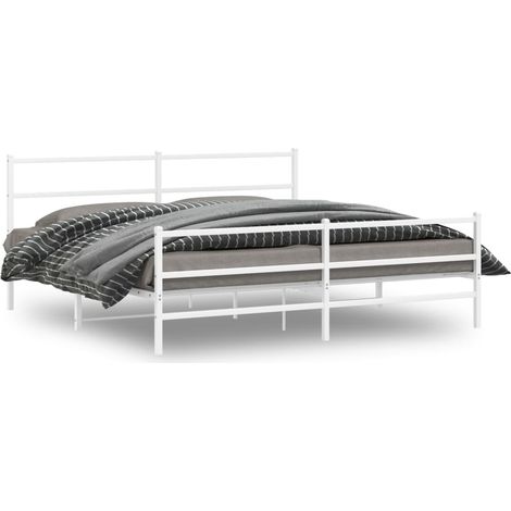 Cadre De Lit Moderne: King Size - Lit Double - Noir Bois de pin massif 200x200 cm Chic-855910 (1/5)