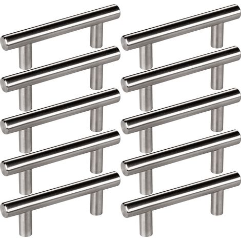 Stangengriff/ Relinggriff G10 BA 64 mm Edelstahl gebürstet, 10 Stück
