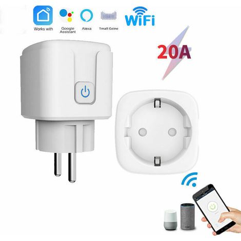 20A Wifi Smart Socket with Power Meter AI Voice Mobile Phone Remote Control European Socket LKBD