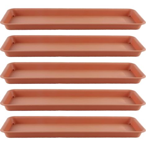 5 Pièces Soucoupe Plateau 48x19cm, Rouge (1/5)