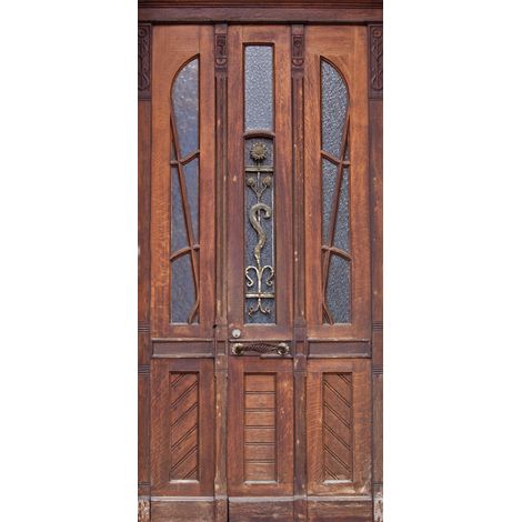 Adhesivo de tela para puertas de madera antiguas con decoraciones 911PD