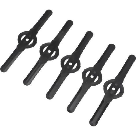 Lawnmower Blades - Pack of 30 lawnmower blades, replacement plastic blades for cutting heads for garden, fruit tree, farm, field (black) (1/5)