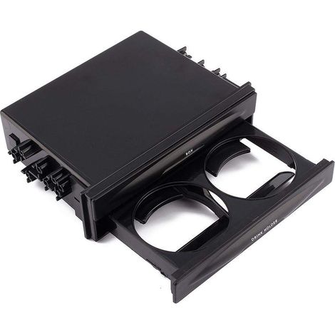 Porte-gobelet pour Voiture, Porte-Gobelet de Poche pour Radio Double Din, Boîte de Rangement de Type Tiroir, Plateau Organisateur pour Bouteilles de Café (1/5)