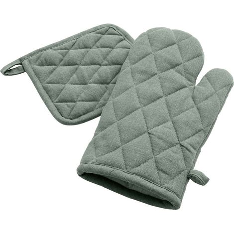 Gant & Manique de Cuisine "Gourmet" 30cm Vert Cèdre (1/3)