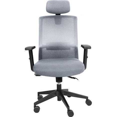 Sedia da ufficio ergonomica "Tallin" in tessuto traspirante con ruote -Nero (1/4)