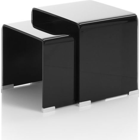 Set 2 tables basses DOBLE noir