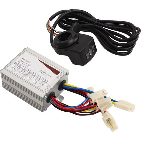 Kit de conversion pour vélo électrique, tricycle ou moto électrique, avec variateur de vitesse pour moteur 36 V 500 W et poignée d'accélérateur en alliage d'aluminium. (1/5)