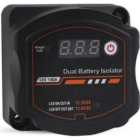 Isolateur de batterie double intelligent 12V 140A, relais sensible à la tension (VSR) à commande automatique ou manuelle, pour voiture, camping-car, quad, SSV, bateau et usage marin (1/5)