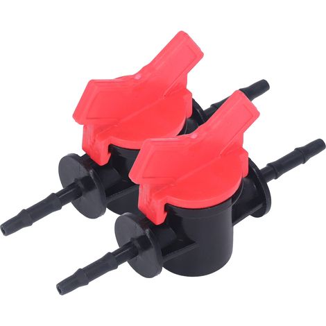 Lot de 2 régulateurs de débit en plastique ABS pour pompe à eau, vanne d'arrêt à passage direct, diamètre extérieur 3,5 mm (1/5)