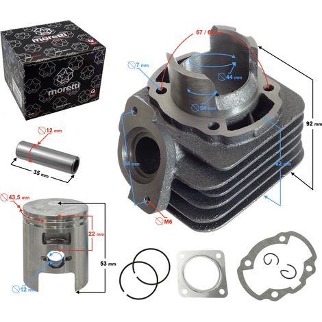 Moretti Zylinder für 2T 60cc Dio Roller (1/5)