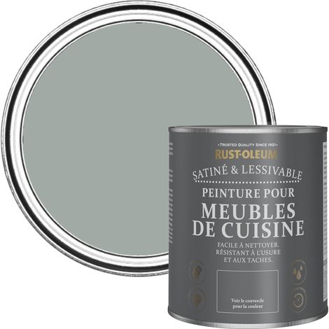Peinture Grise pour Meubles de Cuisine, Finition Satinée - Gris Urbain 750ml (1/5)