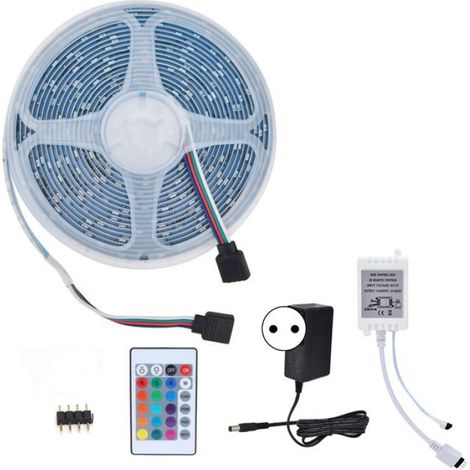 Ruban Lumineux - 5 M - 300 LED 2835 - RGB - Commande Infrarouge - IP65 - Intérieur Extérieur - 1 Pièce (1/5)