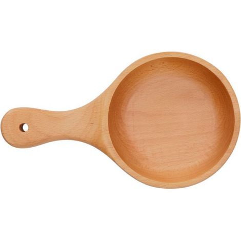 1 Bol en bois, 26x5x15 cm, Marron, pour salades, soupes, fruits, cuisine (1/5)