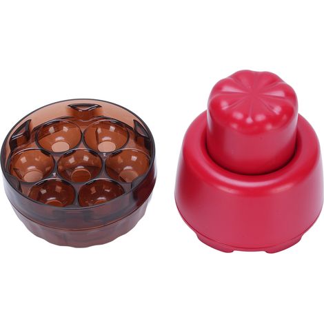 Dénoyauteur Cerises 7 Trous Haute Efficacité Multifonction – Presse Noyaux Machine Cuisine, Rouge (1/5)