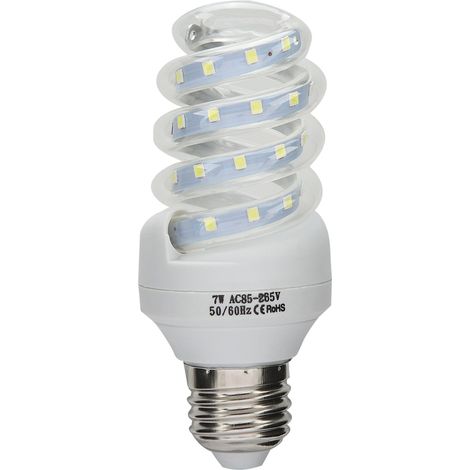 Ampoule LED spirale E27 à économie d'énergie, lumière blanche brillante, AC 180240V (7W) (1/5)