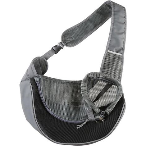 Sac de Transport Portable pour Animaux de Compagnie - Bandoulière Réglable - Matière Oxford - Fond Renforcé en PU - Pour Chats et Chiens Jusqu'à 10 kg - 1 Pièce
