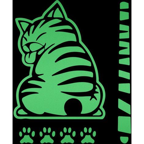 (C) Adesivi tergicristallo riflettenti, adesivi tergicristallo a forma di coda di gatto