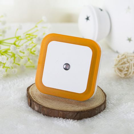 Veilleuse LED intelligente avec contrôle de la lumière, lampe de chevet ou éclairage de couloir pour chambre à coucher, 110-220 V, prise jaune UE (1/4)