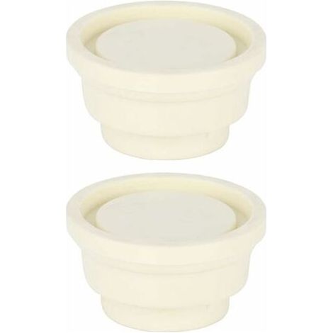Tampon D'échelle De Piscine 2 Pièces Embouts D'échelle pour Piscine Creusée Ensemble De Pare-Chocs en Caoutchouc Blanc pour Échelles De Piscine, Pièces De Rechange Universelles (1/5)