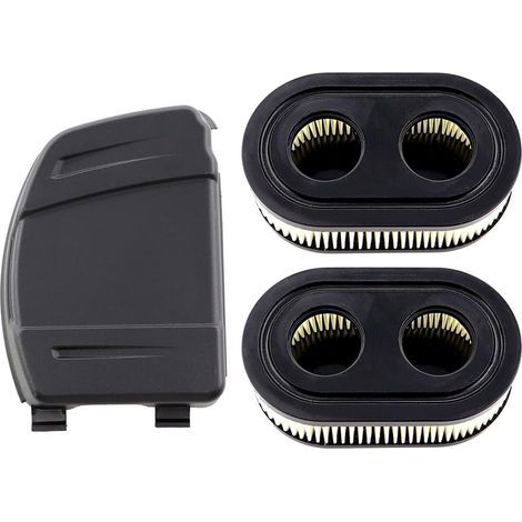 Lot de 2 filtres à air avec bouchon pour moteurs Briggs & Stratton 550E, 575EX, 575IS, 625EXI, 650EXI, 675EXI et 675IS. Remplace les références 594106, 798339, 798452, 593260, 093000ER et 09P0000ER.
