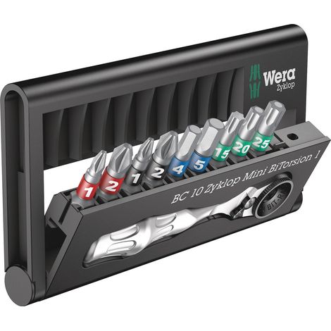 Set metálico Wera Bit-Check 10 Zyklop Mini BiTorsion (1/5)