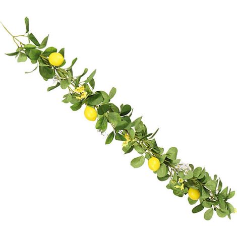 Guirlande de fruits, citrons artificiels décoratifs avec 2 tiges suspendues pour la maison (1/5)